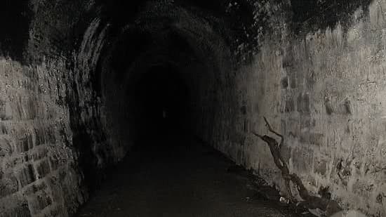 A dark, creepy tunnel that the people in the story discover.